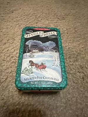 Vintage Candy Tin Hallmark Crown Hmk Cards Jingle Bells Chocolate Christmas 1993 • $15