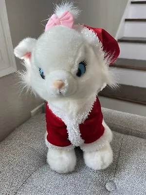 Marie Aristocats Plush DisneyStore Cat  12” Christmas 🎀  SantasHelper NWOT • $17.95