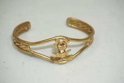 Vintage Brass Frog Cuff Bracelet 6.75  Inner Diameter • $12.99