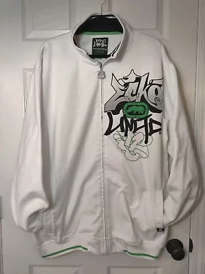 Ecko Unltd.Co.  Writing All Wrongs  Embossed 2XL Zip Up Jacket Graffiti Y2K  • $39.99