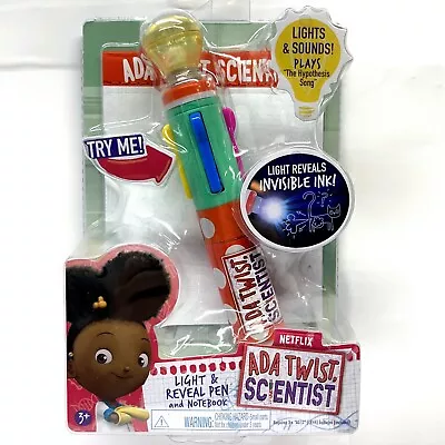 Ada Twist Scientist Light & Reveal Invisible Magic Pen Toy & Notebook Netflix • $9