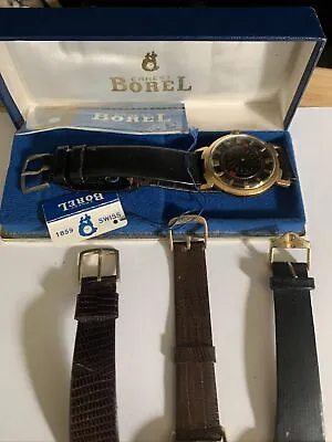 VINTAGE ERNEST BOREL KALEIDOSCOPE MEN New In Box With Tags With 3 Other Watches • $800