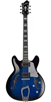 Hagstrom SUVIK-DBS Super Viking Semi-Hollow Electric Guitar Dark Baltic Sea • $695