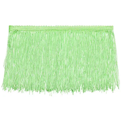 10 Yards 6 Inch Chainette Fringe Trim Tassel Sewing Trim For Clothes Light Green • £16.13