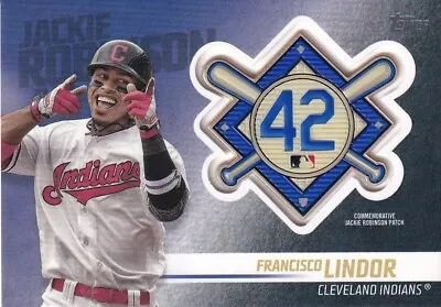 Topps 2018 Update Series Francisco Lindor #jrp-fl Jackie Robinson Day Patch Card • £9.99