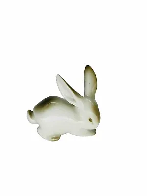 Zsolnay Porcelain Rabbit With Green Tones Made In Hungery Vintage • £24