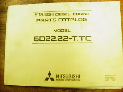 Mitsubishi 6d22.22-t.tc Diesel Engine Parts Catalog • $24.99