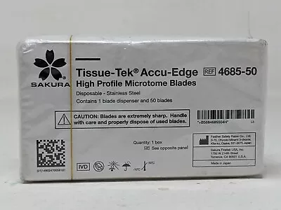 Sakura Tissue-Tek Accu-Edge Paraform Disposable Microtome Blade; 50/cs 4685-50 • $189.61