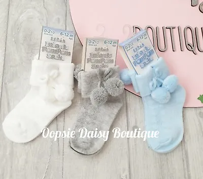  Baby Ankle Pom Pom Socks • £3.99
