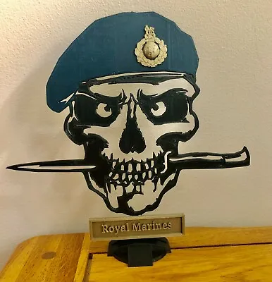 £12.99 • Buy Royal Marines Commando Skull & Dagger Silhouette, Green Beret, Vet Present