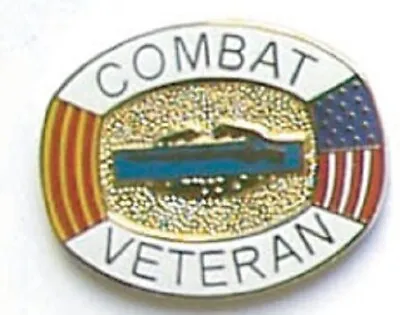 Military Hat Lapel Pin - Combat Veteran Infantry Vietnam Pin  -  New • $4.50