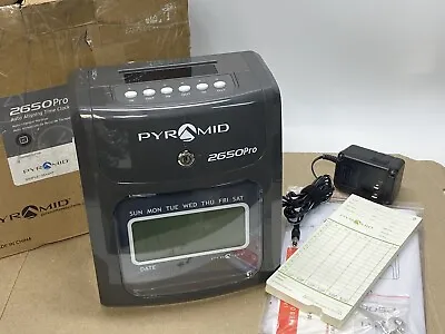 Pyramid 2650 Pro Auto Aligning Time Clock W/ Key Cards & Manual - Made In USA • $71.99