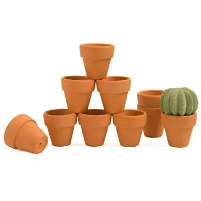  1.5 Inch Terracotta Pots Pack Of 10 - Mini Clay Pot With Drainage Hole For  • $13.27