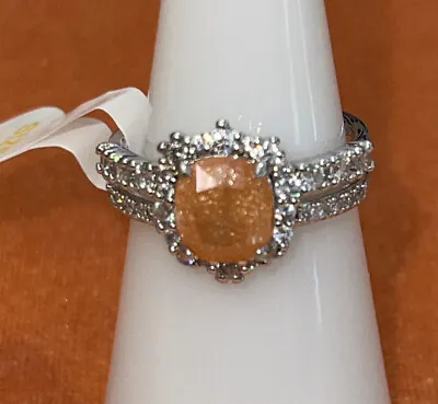 $15 • Buy Ring Bomb Party RBP6152  Own Your Moment  Peach Ice Crystal Size 7 NWT