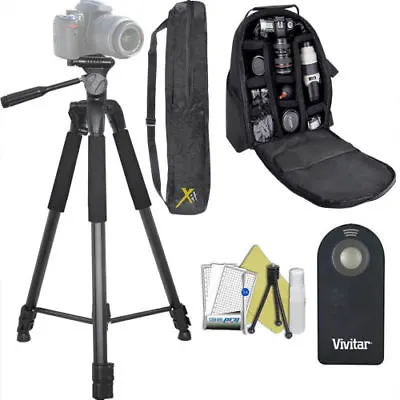 $63.69 • Buy 75  Pro Tripod + Large Backpack + Remote For Nikon D5600 D3400 D3100 D3200 D3300