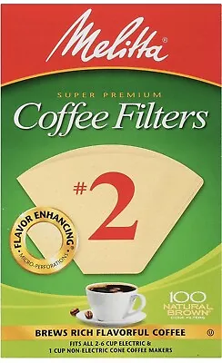 Melitta #2 Cone Coffee Filters Natural Brown 500 Count 5 Packs Of 100. • $29.99