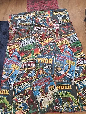 Marvel Avengers Comic Multicoloured Single Bedding Set Duvet Quilt Pillow Cover • £11.99