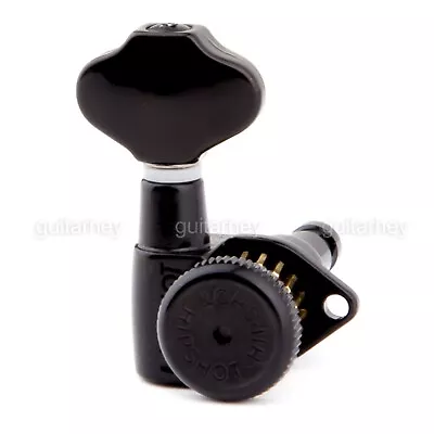 NEW Hipshot Grip-Locking STAGGERED Open-Gear 6 In Line D08 W/ Hardware - BLACK • $89.95