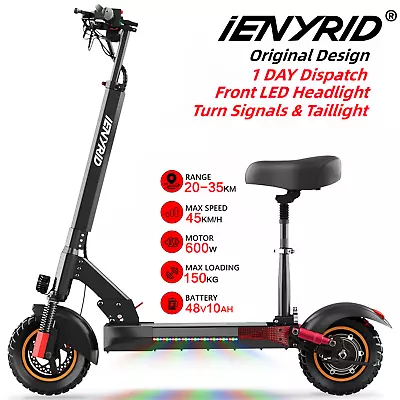 IENYRID ADULT ELECTRIC SCOOTER 600W Motor LONG RANGE 35KM HIGH SPEED 45KM/H NEW • $451.99