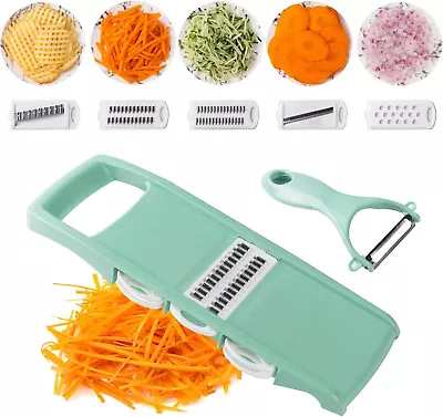 7-in-1 Adjustable Stainless Steel Mandoline Vegetable Food Slicer For Kitchen - • $25.99