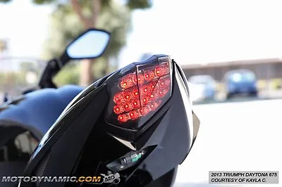Fits 13-23 Triumph Daytona Moto2 Street Triple Integrated LED Tail Light SMOKE • $109.95