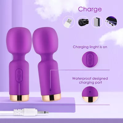 Magic Massager Wand Vibrating Full Body Massager USB Rechargeable Waterproof UK • £11.99