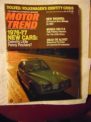 $10.50 • Buy MOTOR TREND Magazine June 1975 MONZA 350 V-8