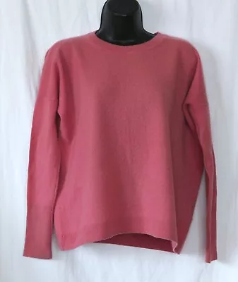 J. CREW Ovrszd Rose Cashmere Round Neck Swtr 46 In Chest 22 In Long Sz XXS EXC • $32.99