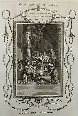 £40 • Buy Rare 18th Century Engraving After Antoine Coypel, The Judgment Of Solomon.