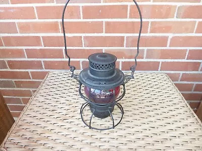 Adlake C.M.ST.P.&P. RR With Red MacBeth Globe Railroad Lantern • $50