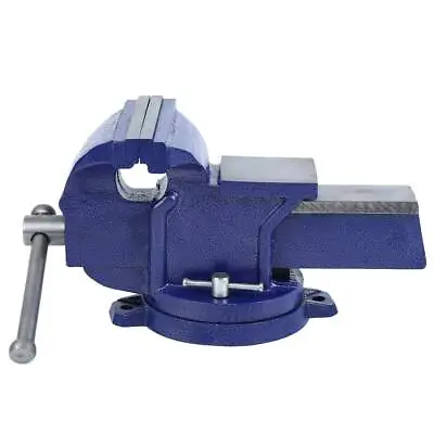 6  Heavy Duty Bench Vise With Anvil Swivel Locking Base Table Top Clamp Vise • $50.39