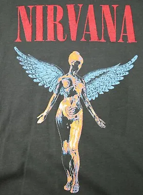 Hot Topic Nirvana Mens Gray In Utero Angel T Shirt Medium & Large Avail NEW NWT • $37.31