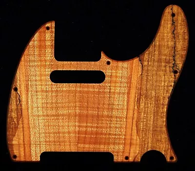 Flamed Spalted Maple Solid Wood Telecaster Style Tele Pickguard #977 • $50