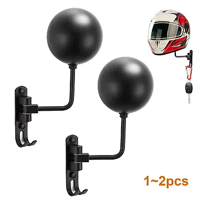 Motorcycle Helmet Rack Holder 1/2pcs Hook Jacket Bag Display Rack Wall Mount • $17.99