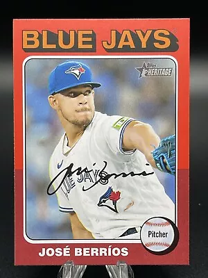 2024 Topps Heritage Jose Berrios #468 Red Border Parallel SP Toronto Blue Jays  • $0.99