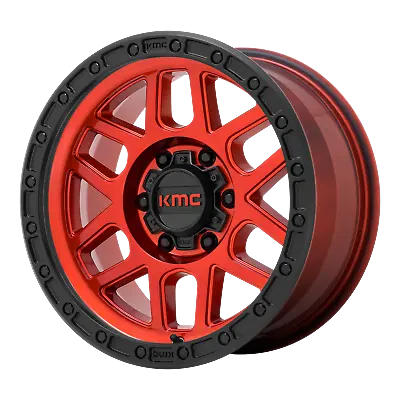 $327 • Buy 1 New 17X9 18 6X114.3 KMC KM544 Mesa Candy Red With Black Lip Wheels/Rims