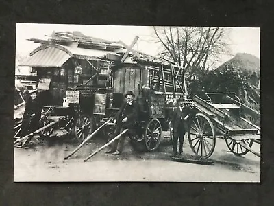 Fairground Caravans 1905 Postcard Reprint Of Living And Packing Wagons • £1.99