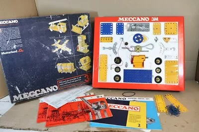 MECCANO TRIANG 3M MOTORISED SET With MANUALS Of • $110.61