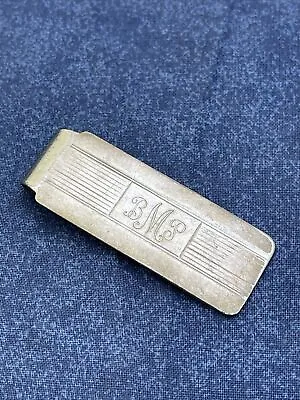 $150 • Buy 9-17-1911 B.M.P Engraved Sterling Silver Money Clip Z666