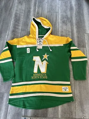 Rare Old Time Hockey Hoodie Jersey Minnesota North Stars Mike Modano Sz. L Sewn • $100
