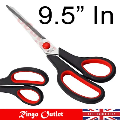 9.5” Tailoring Scissors Stainless Steel Dressmaking Shears Fabric Craft Cutting • £3.09
