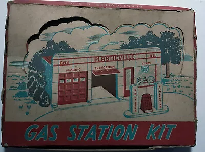 Vintage 1950's Plasticville Gas Station Kit No GO-2 W/ Box • $19.99