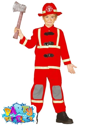 £15.49 • Buy Kids Firefighter Costume Fireman Sam Book Day Week Childs Fancy Dress Outfit 
