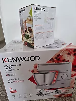 Kenwood KVC65.001WH Chef Titanium Baker Stand Mixer With Food Mincer Attachment. • £450