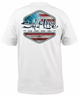 Mens Salt Life Ameriseas Graphic Short Sleeve T-Shirt - 2XL/XL/Large - NWT • $19.99