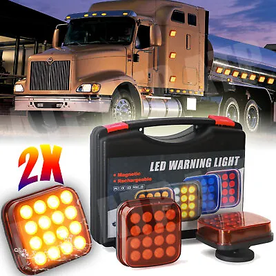 US Flat Transmitter Wireless Led Rear Tail Lights Battery Magnetic Tow Trailer • $53.57