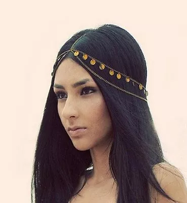 £3.69 • Buy Fashion Metal Head Chain Jewelry Chain Head Piece Hair Band UK