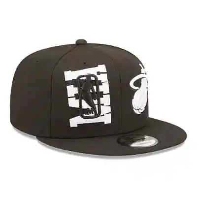 NEW ERA 9FIFTY Miami Heat NBA Draft Black 9FIFTY Snapback Hat Cap UK STOCK • £24.99