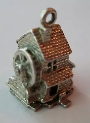 VTG English Sterling OLD MILL Silver Bracelet Charm OPENS TO FLOWER Flour • $24