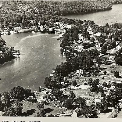 RARE Early Oort Carling Muskoka Ontario Canada Aerial View Real Photo Postcard • $13.90